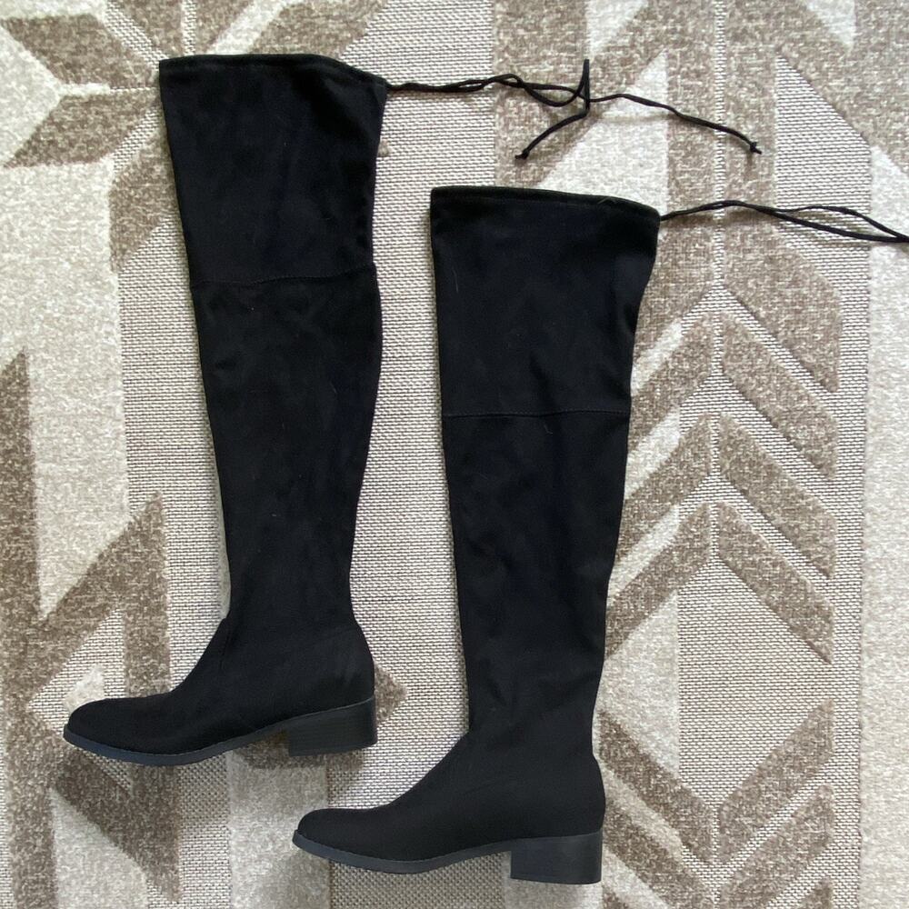 Unisa Unmaury Women's Over-The-Knee Boot Size 8M Black Suede